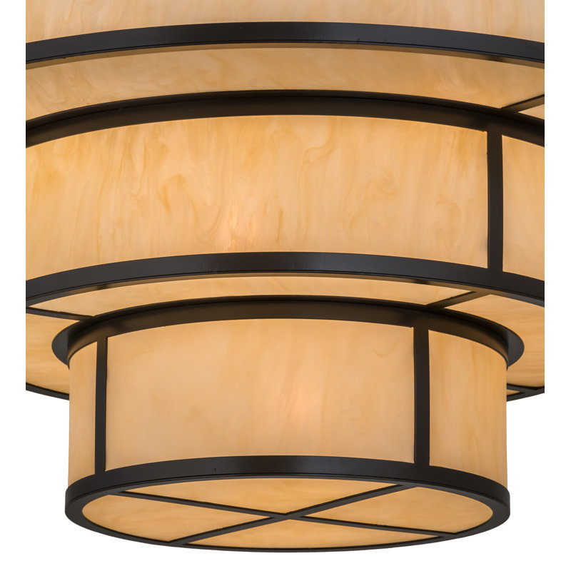 Luminaire suspendu cylindrique unique à 10 lumières