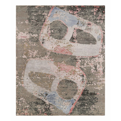 Handmade Silk and Wool Area Rug