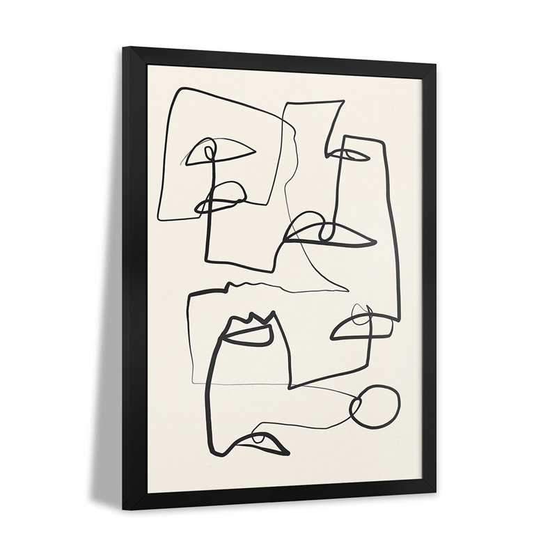 «Abstract Line Art», reproduction d'art mural - affiche de galerie, H 24 po x l 16 po