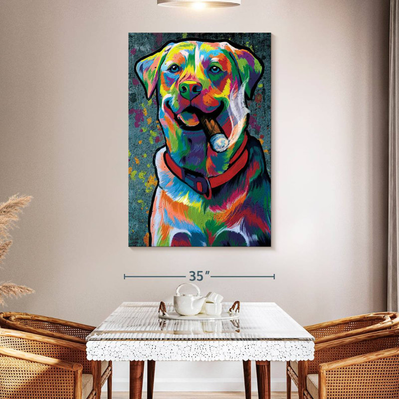 Brampt Acrylic Abstract Dog, 51" H x 34" W