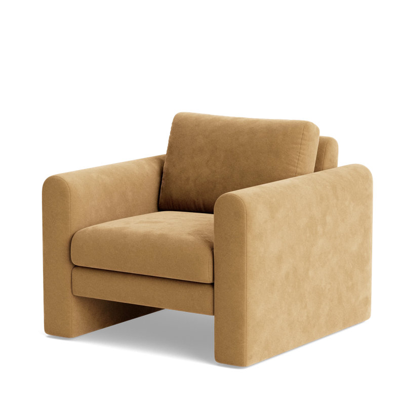 Knox Accent Chair, Performance Velvet - Nutmeg