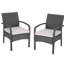 Collection de chaises longues d'extérieur Elegant - Chaises Kd de couleur grise, avec fabrication et coussins confortables pour se détendre sur la terrasse