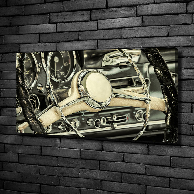 Cabriolet Steering Wheel - Wrapped Canvas Print