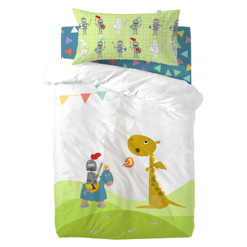 Pisani Cotton No Pattern Duvet Cover with Pillowcases, 115 x 145cm Duvet Cover + 1 Pillowcase (40 x 60)