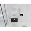 Meuble-lavabo mural 28 po avec lavabo en céramique et armoire latérale, armoire à portes à fermeture douce 28 po