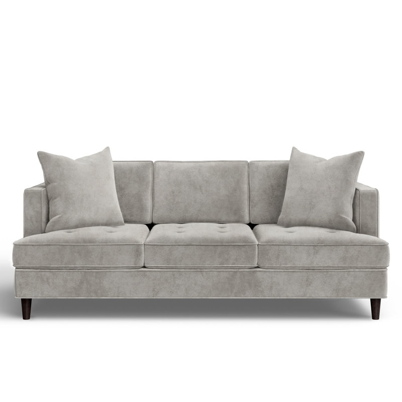 Upholstered 84'' Sofa, Bella Grey Performance Velvet