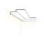 Moulure couronnée en polyuréthane blanc uni apprêté 6-5 / 16 po x 2-3 / 8 po x 78-3 / 4 po