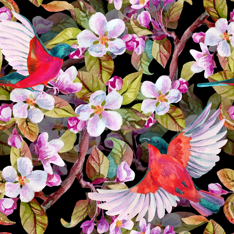 Susank Floral Painting - Wrapped Canvas Painting, 51cm H x 51cm W x 3.8cm D