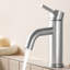 Robinet de lavabo de salle de bain moderne à poignée simple-116544671