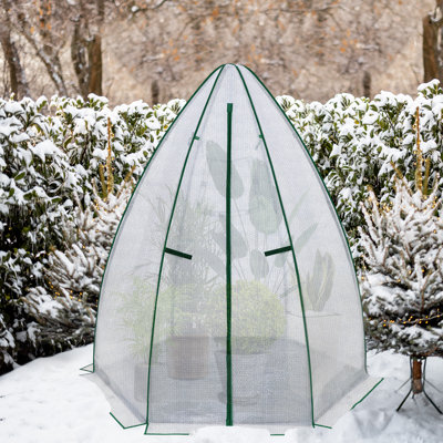 63'' W x 63'' D Mini Hexagon Greenhouse with Bubble Film Cover