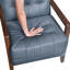 Chaise d'appoint de style moderne avec revêtement en cuir capitonné et meubles en bois 1pc-1409057451