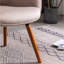 Chaise en velours brun chocolat foncé à dossier boutonné, chaise contemporaine stable, pieds en bois massif, rembourrage luxueux-537734891
