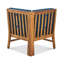 Chaise d'angle en bois d'acacia avec finition en teck et coussin pour la cour arrière-1480885659