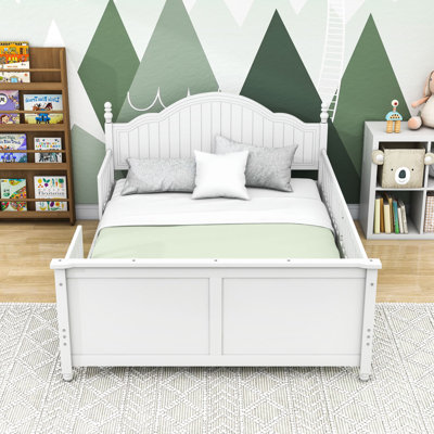 Wood Kids Bed With Headboard And Footboard