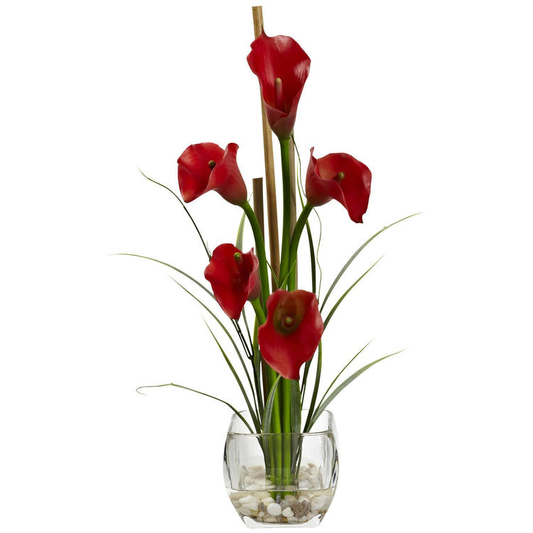 Centre de table Calla Lilies, Rouge