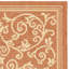 Tapis terre cuite / naturel à motif floral Arneshia-1419835388