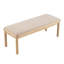 Banc rembourré moderne avec pieds en bois d'hévéa Radnor-130629101