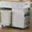 Silvain Transitional Natural Brown And White Kitchen Cart