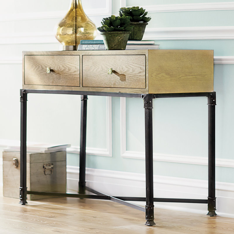 40.5'' Solid Wood Top Console Table