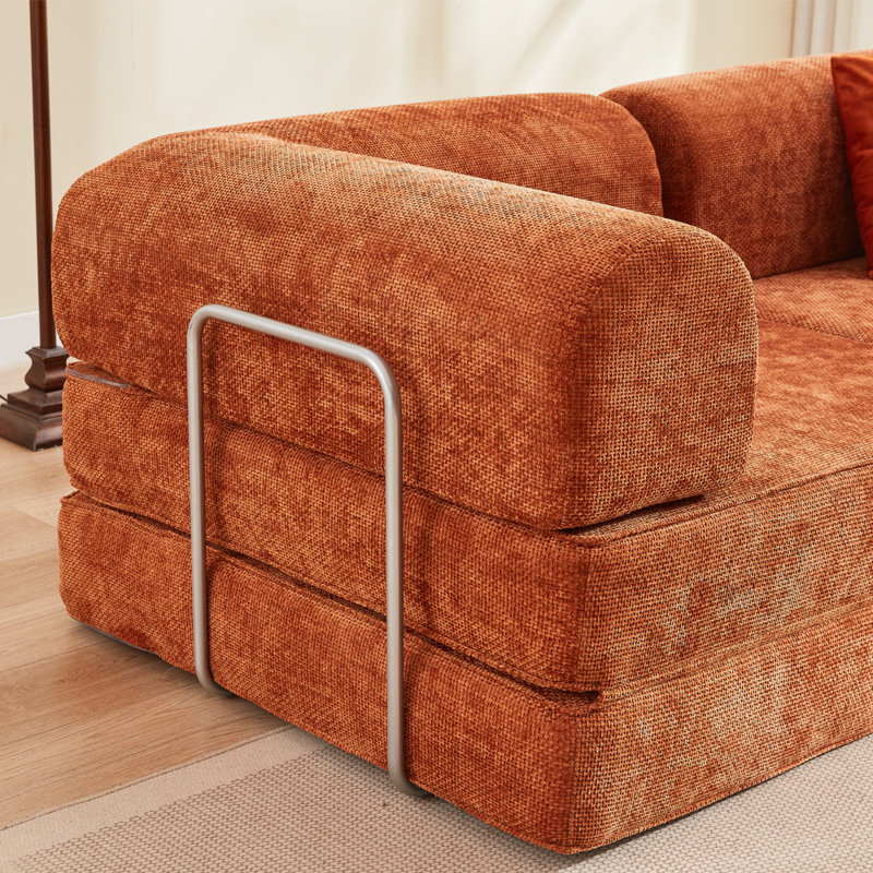 Upholstered Daybed, Orange