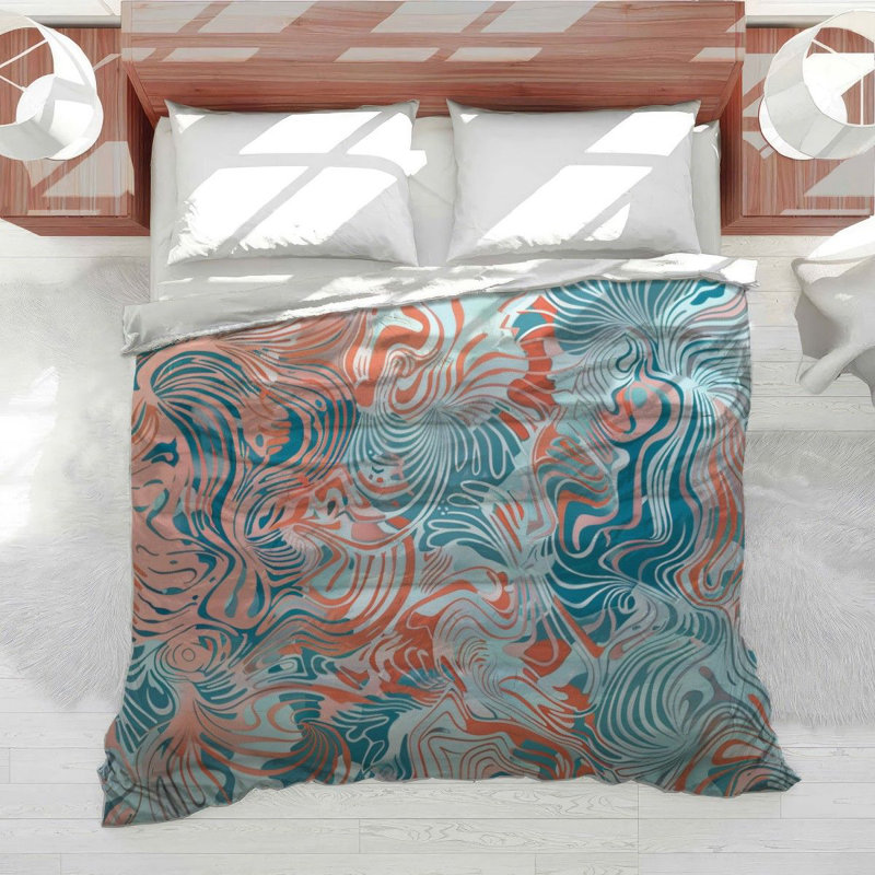 Whirling Abstract Cool Cotton Blend Comforter, Twin Comforter
