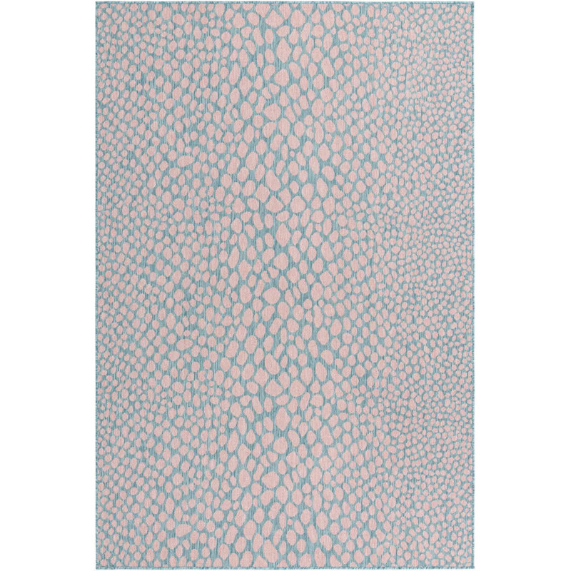 Tapis turquoise Animal Inspirations, Rectangle 6 pi x 9 pi