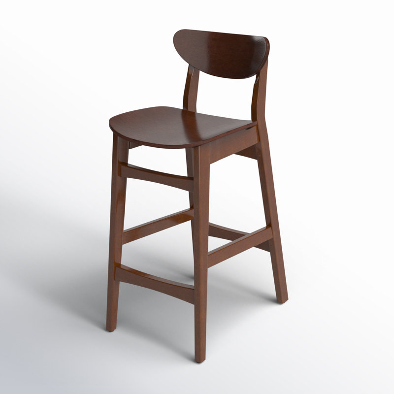 Boynton Counter Stool with Solid Wood Frame, Walnut