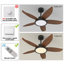 Ventilateur de plafond réversible à DEL à 5 pales de 42 po avec lumière et télécommande-677106857