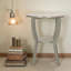 Table d'appoint Rhodes Elm - Table d'appoint ronde classique à piédestal 22 po avec tablette inférieure pour la maison et le bureau-1250512606