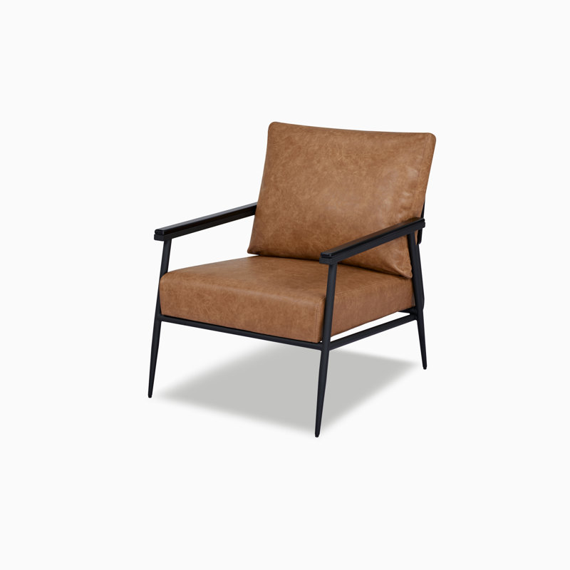 Fauteuil Bechtold, Cuir végétalien brun Bechtold