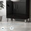 Base de meuble-lavabo simple 30 po seulement, base de meuble-lavabo autoportante ultrabrillante avec tablette réglable et portes à fermeture en douceur DTC, sans comptoir d'évier-131658015