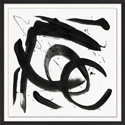 Practice Stroke 5' Framed Print on Glass