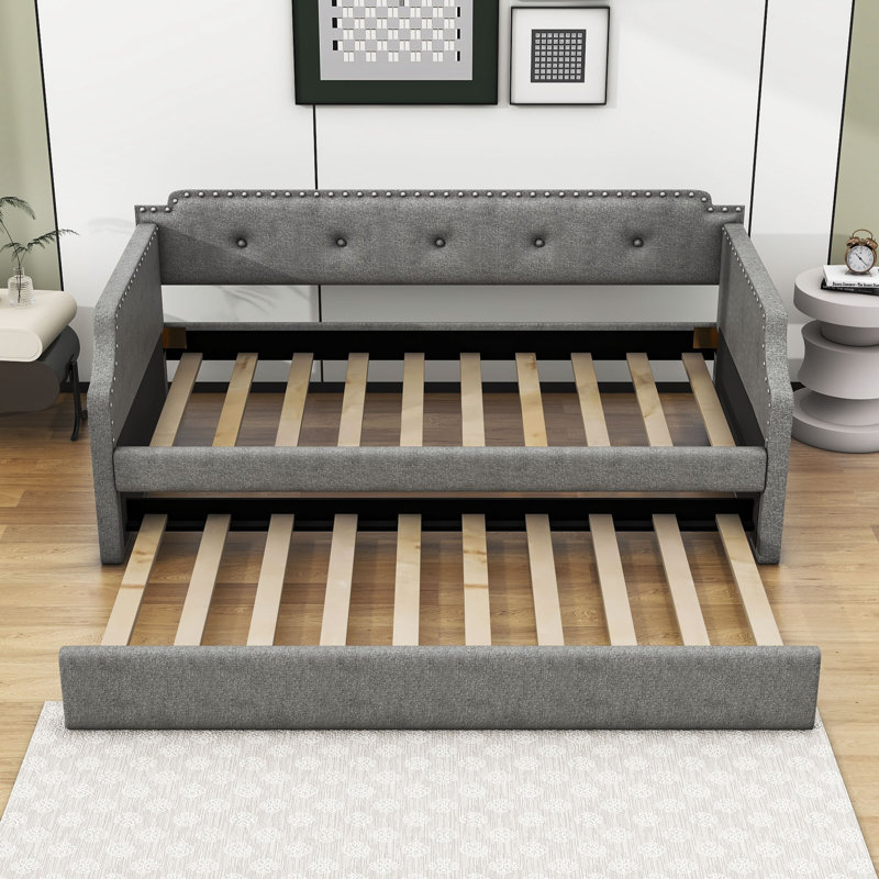 Lit de jour simple avec couchette Brisais, gris