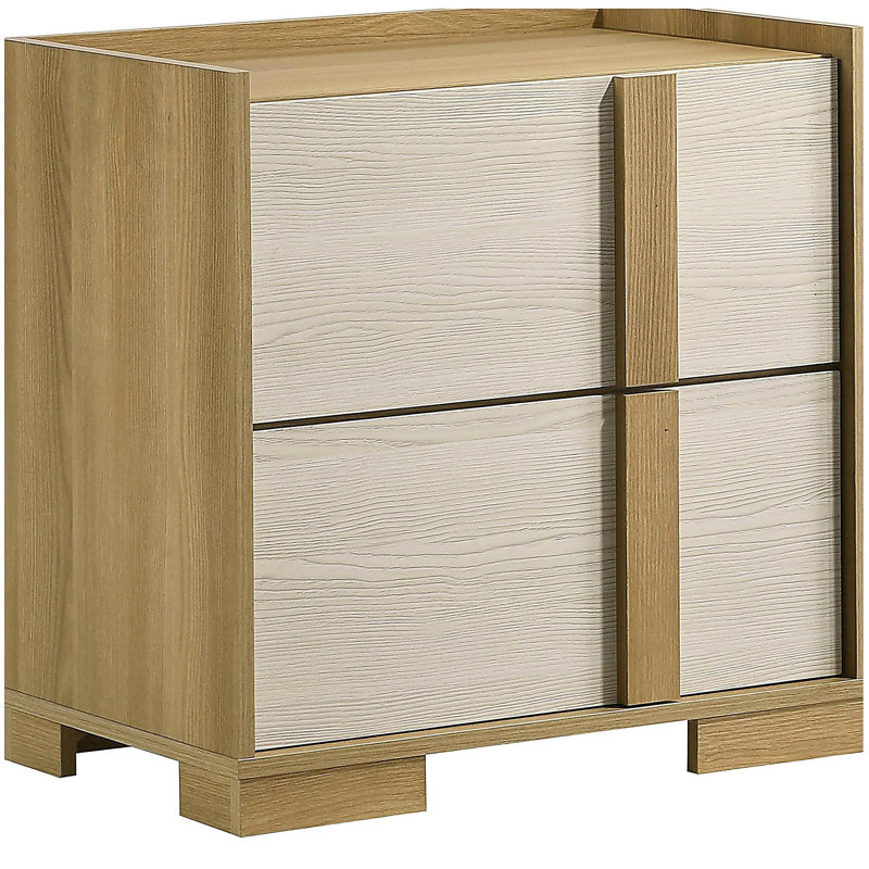 Table de chevet 2 tiroirs Lincoln Natural