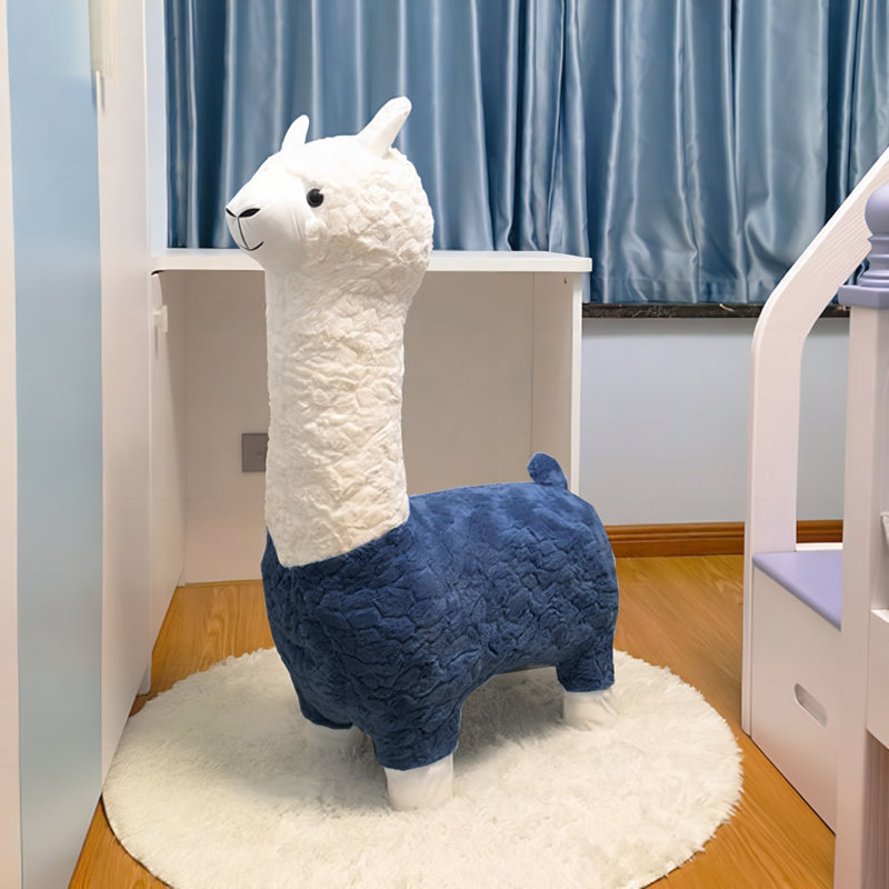 Fauteuil d'appoint en alpaga à housse, Velours bleu