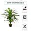 110cm Faux Dracaena Tree in Cement Pot