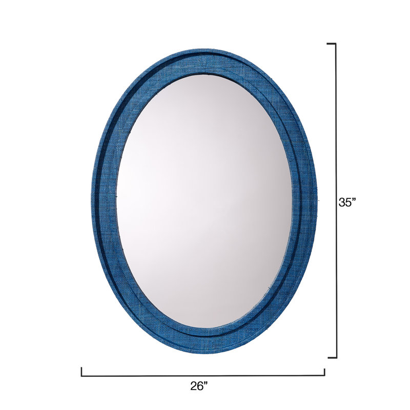 Valley Oval Wall Mirror, Indigo