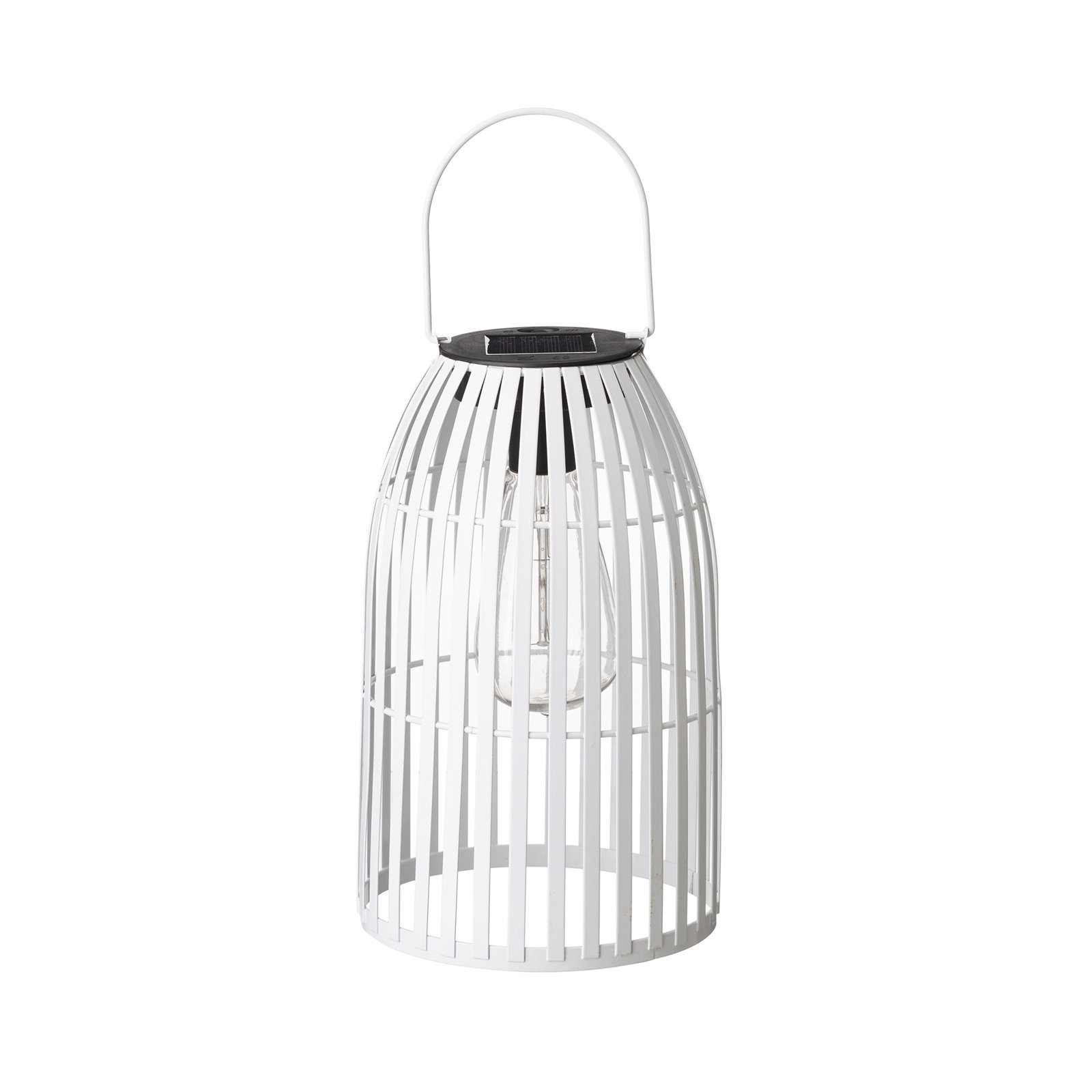 Nyota Metal Woven Solar Hanging Lantern, White