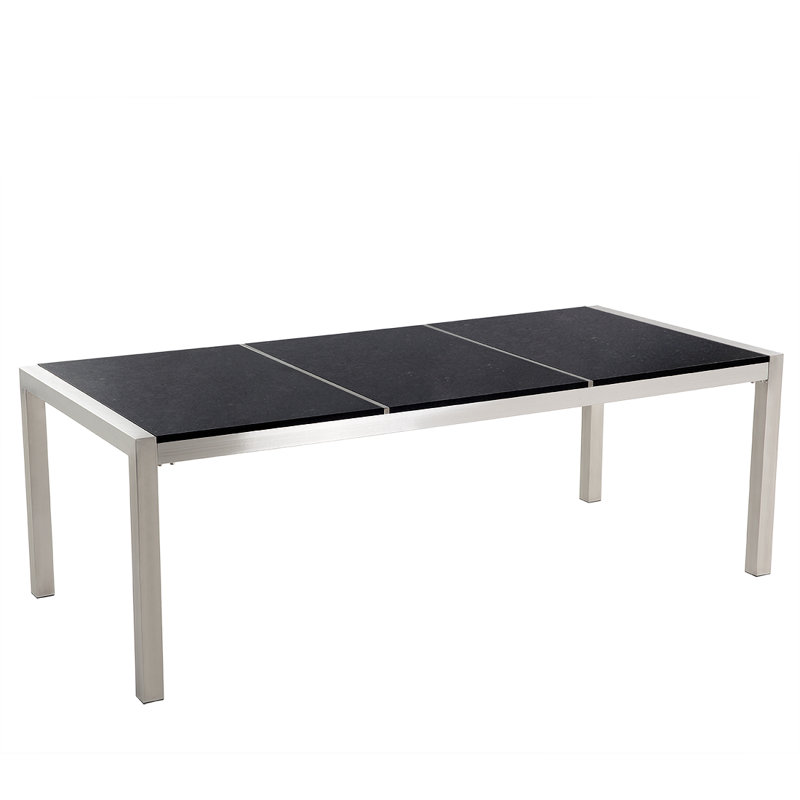 Burrough 8 - Person Patio Dining Set with Rectangular Table, Grey, Black