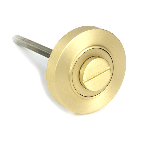 Concealed Satin Brass Round (Plain) Thumbturn
