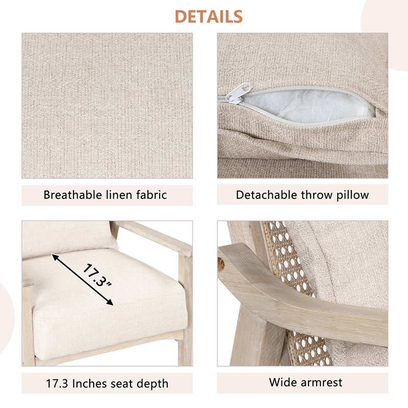 Chaise de patio avec coussins Annaleise