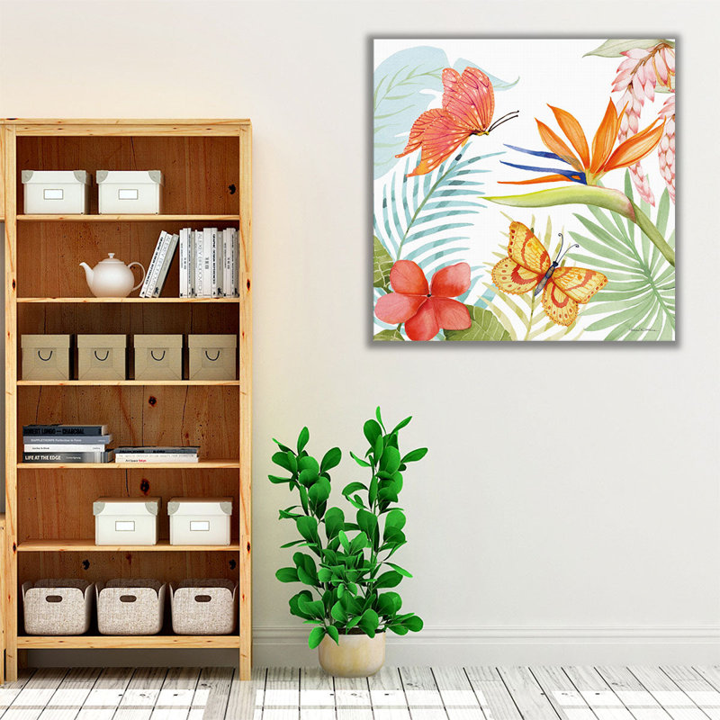 «Treasures of the Tropics IV», reproduction d'art sur toile, H 12 po x l 12 po