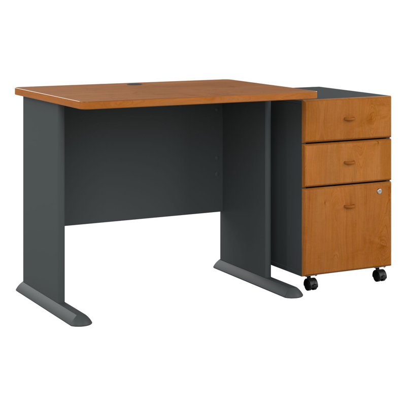 Bureau Series, Cerise / ardoise, H 30 po x l 36 po x P 27 po