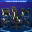 Massage Gaming Chair With RGB LED & Footrest-1363017832
