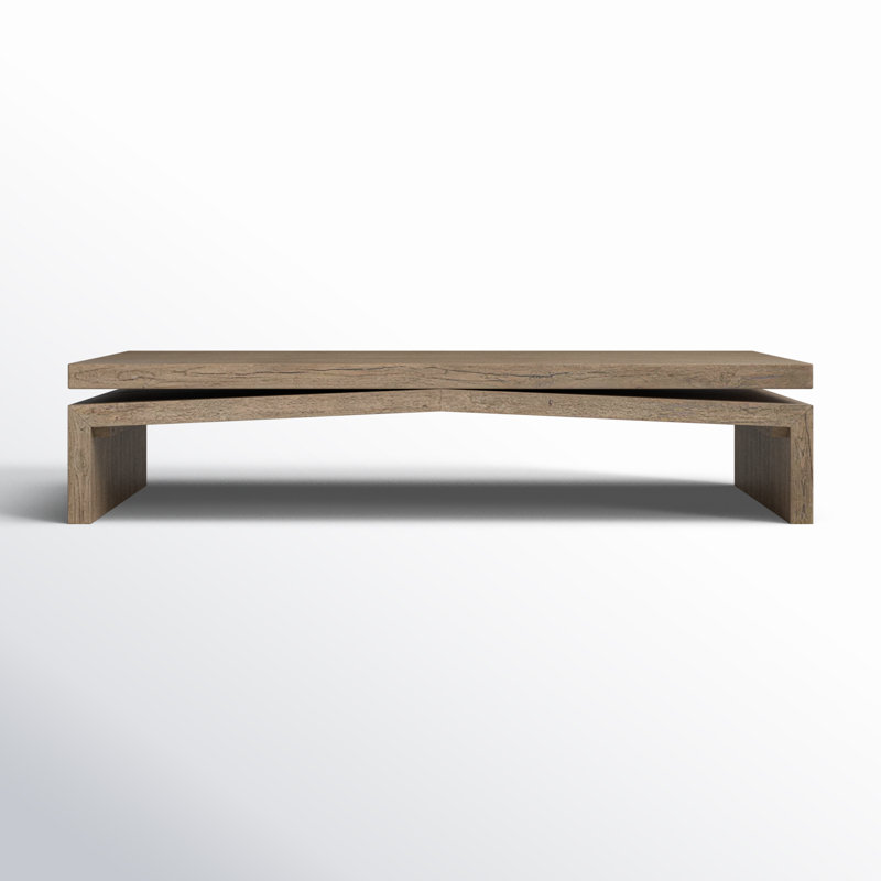 Matthes Rectangular Single Coffee Table, Rustic Gray Veneer