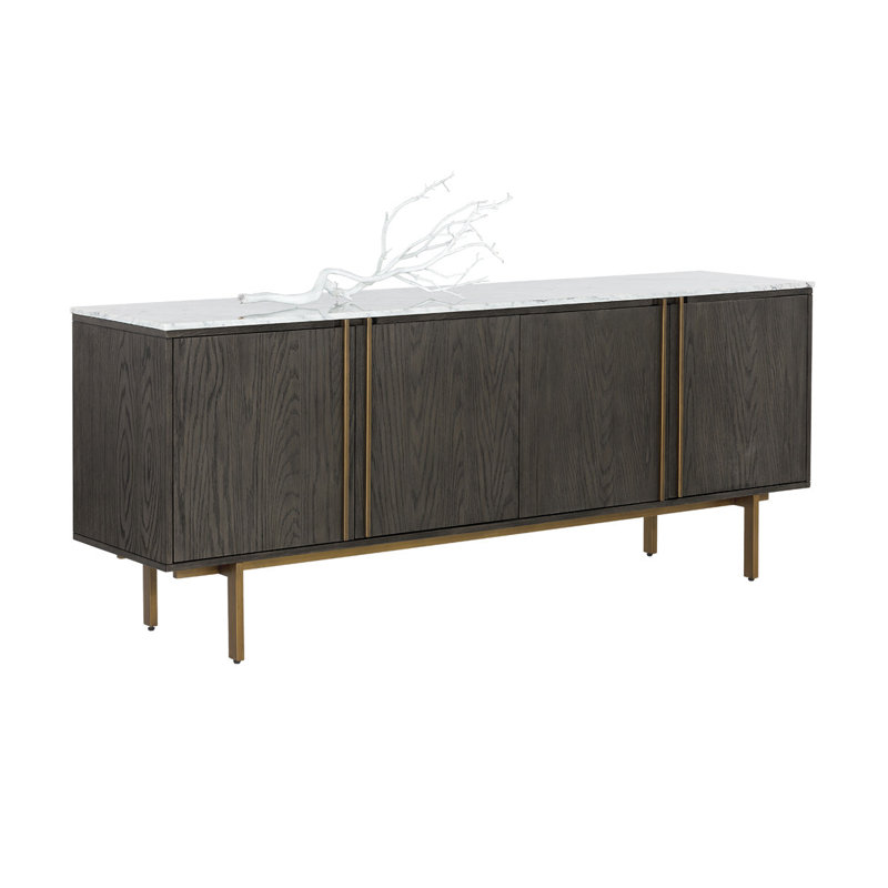 Briar 78.75'' W Sideboard, Gray/White