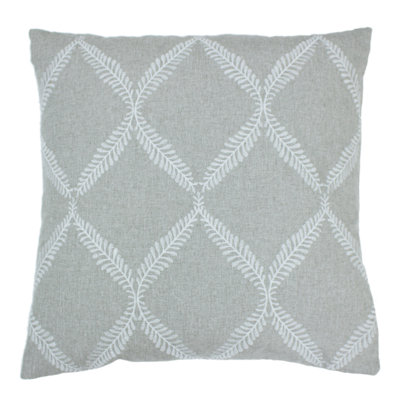 Embroidered Lattice Polyester Cushion