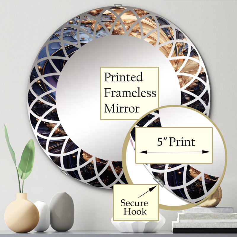 Miroir mural rond Nayati, 24 po x 24 po