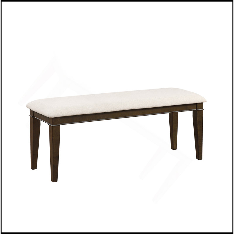Meuble de salle à manger à finition classique brun foncé en tissu 1 pièce