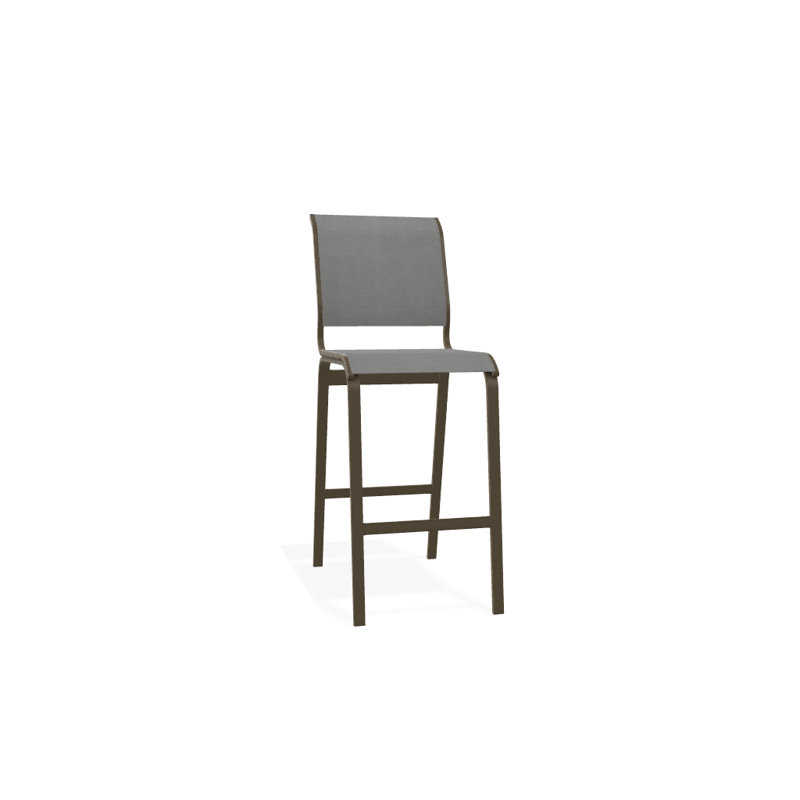 Tabouret de bar 29,5 po Holna, Alliage Sunbrella®, Bois de plage texturé
